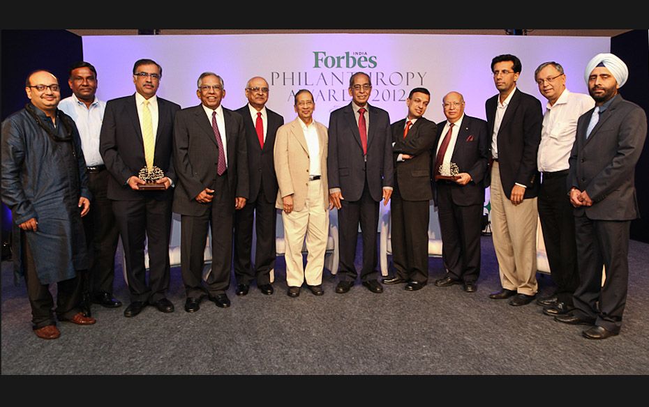 Forbes India Philanthropy Award winners with the jury                        