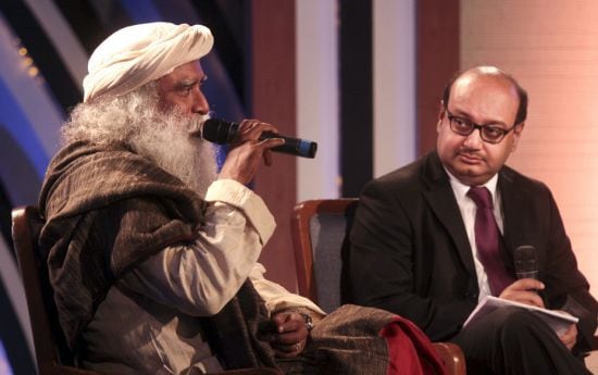 Spiritual leader Sadhguru Jaggi Vasudev said a leader is one who does not seek to be a leader, but b