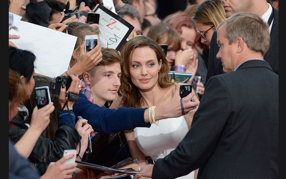 Angelina Jolie attends the premiere of 'World War Z' at Sony Centre in Berlin, Germany on Ju