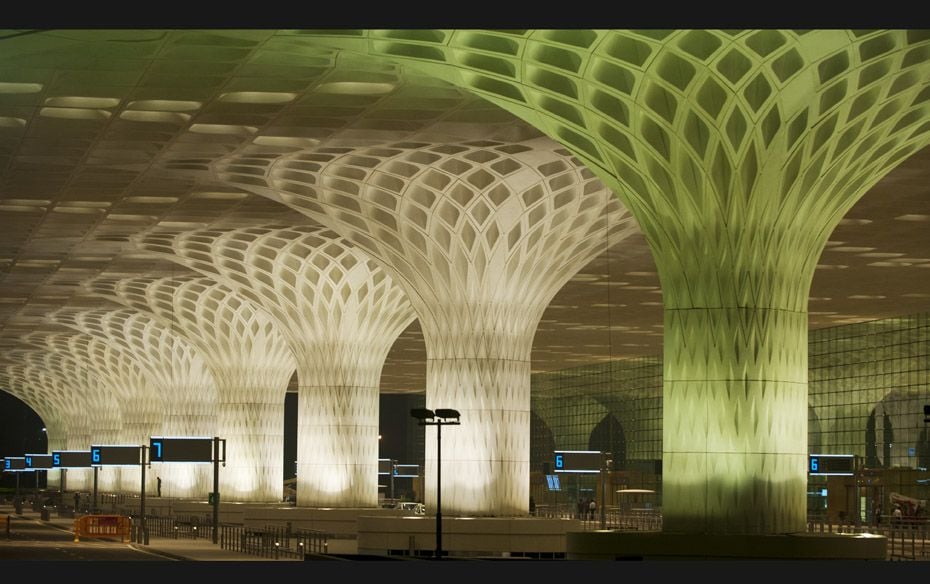 Eight entry gates lead into check-in banks with 188 check-in counters. T2 also has 48 self-service k