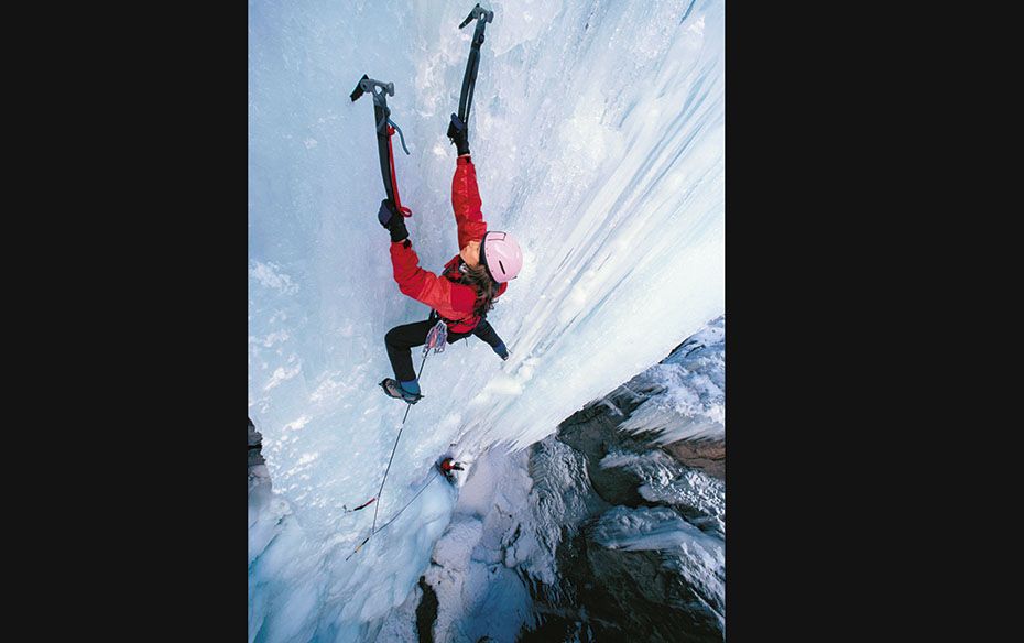 ICE CLIMBINGThere is a peculiar thrill to a death-gasp as your reinforced boot slips off its grip on