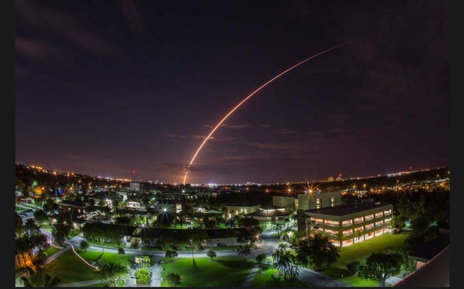 A United Launch Alliance Atlas V 551 rocket blasts off from Cape Canaveral Air Force Station in Flor