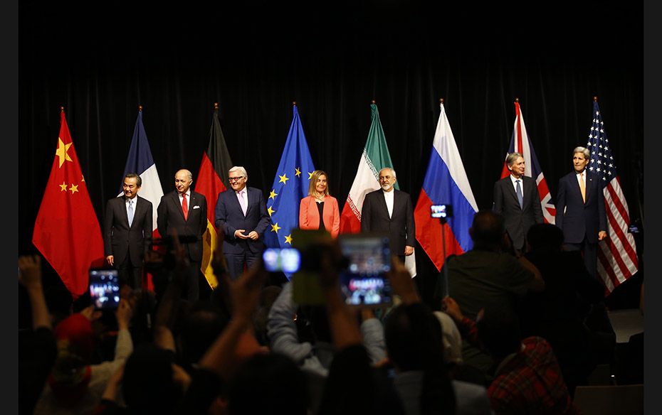 (Left to right) Chinese Foreign Minister Wang Yi with his French and German counterparts Laurent Fab