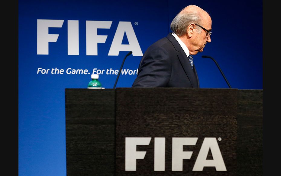 FIFA President Sepp Blatter leaves after a press conference in Zurich, Switzerland, on June 2. Blatt