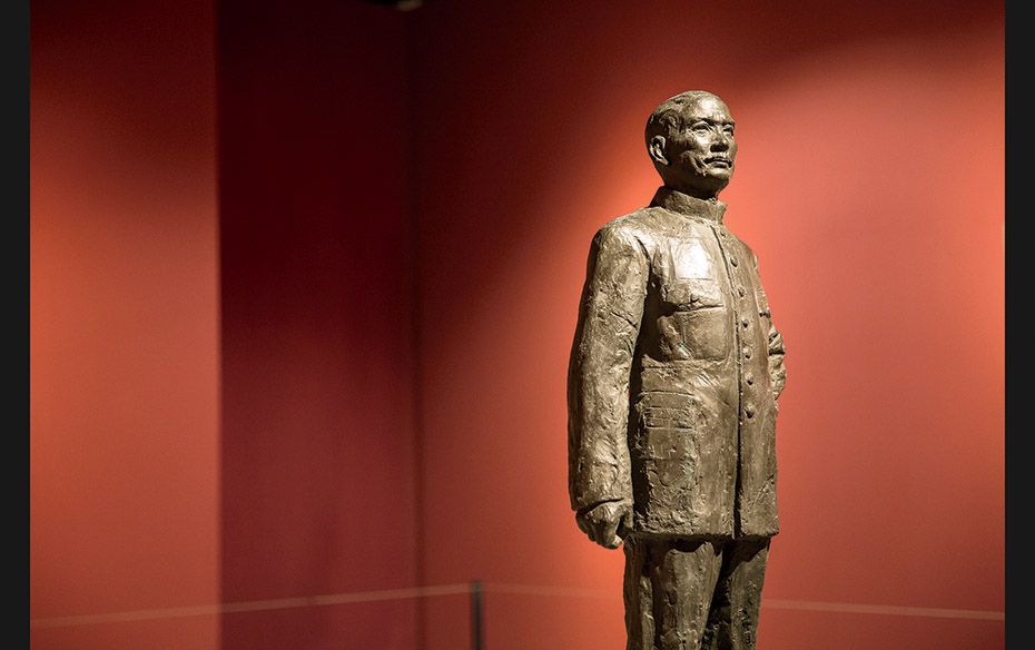 A bronze statue of Sun Yat-sen, leader of China’s Republican Revolution and hailed as the Fath