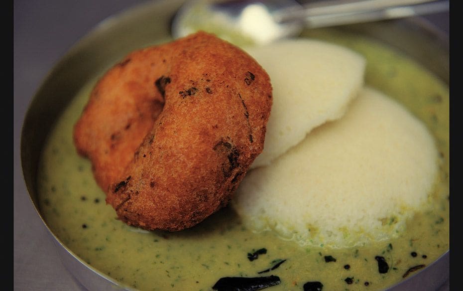 Brahmin’s idlis are closely followed by those at Veena Stores in reputation 