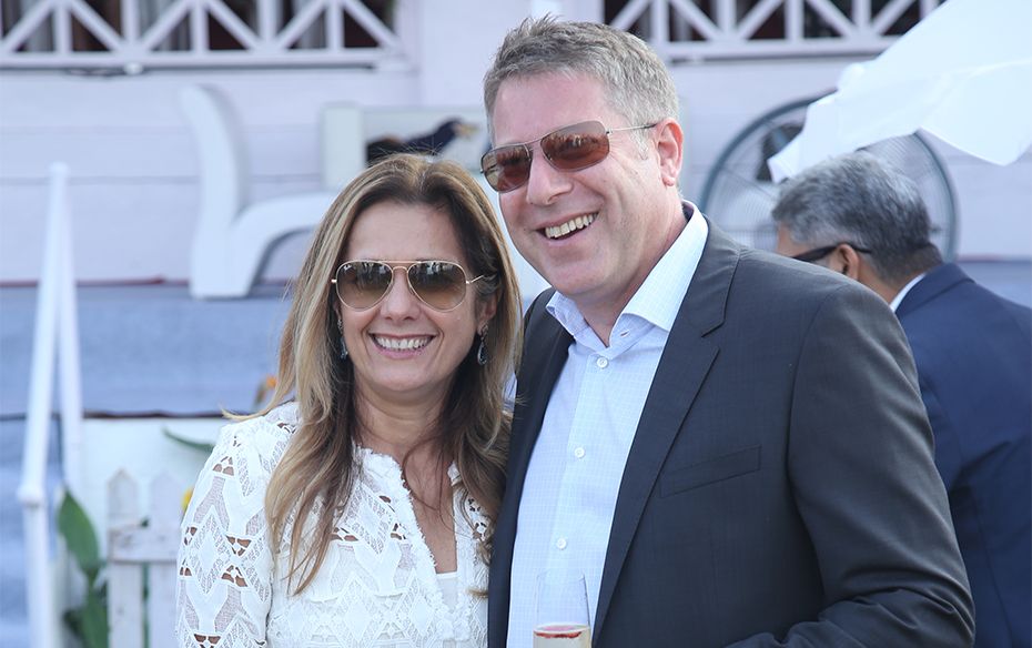 Joe King, Audi India head with his wife                        