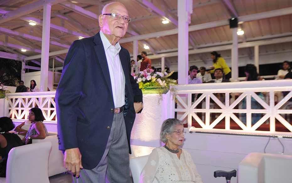 Former Mumbai police commissioner Julio Riberio with his wife                        