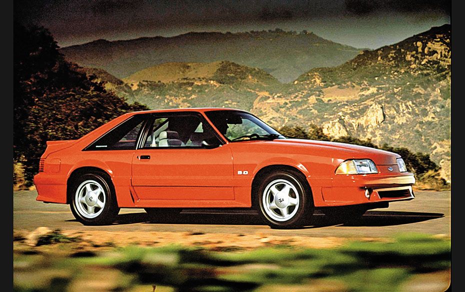 In its third generation, the Mustang got a hatchback style profile and was called the ‘Foxbody