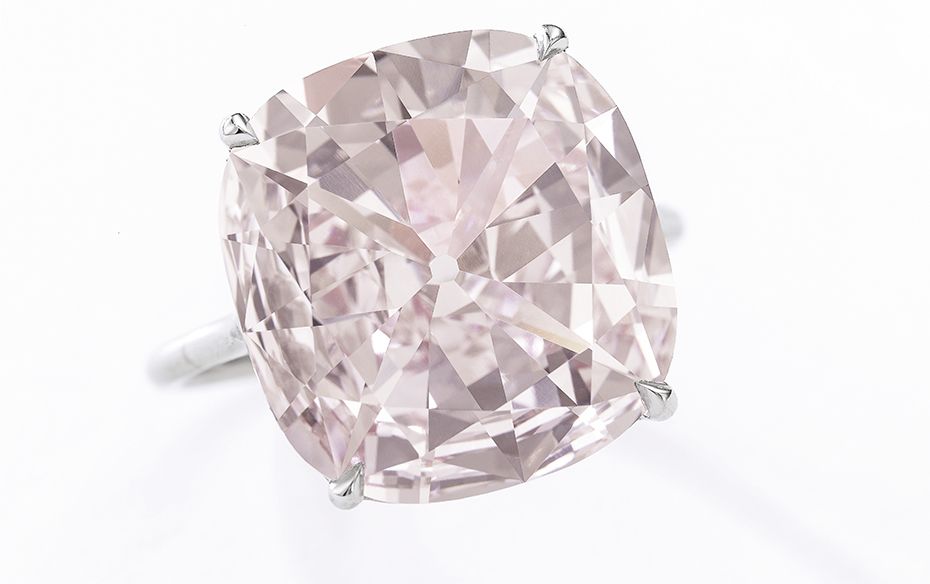 An important Fancy Purplish Pink diamond ring weighing 8.20 carats sold for $3,696,098 / CHF 3,610,0