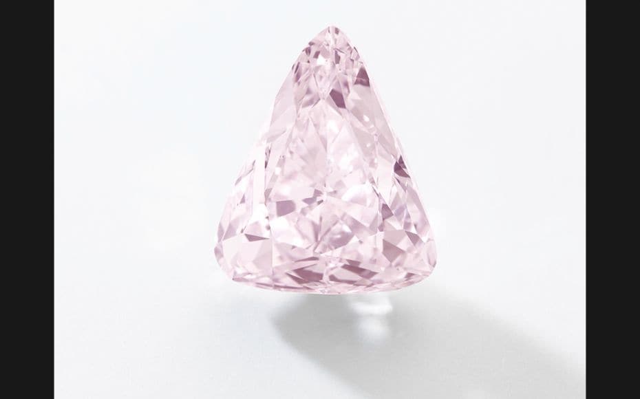 An Important Fancy Pink diamond pendant weighing 18.51 carats totals $9,773,672 / CHF 9,546,000 ($52