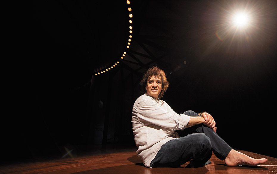 Zakir Hussain took time off from his rehearsals running up to a performance at the National Centre f