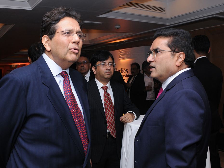 Dilip Piramal, chairman of VIP Industries with Raamdeo Agrawal, co-founder of Motilal Oswal Financia