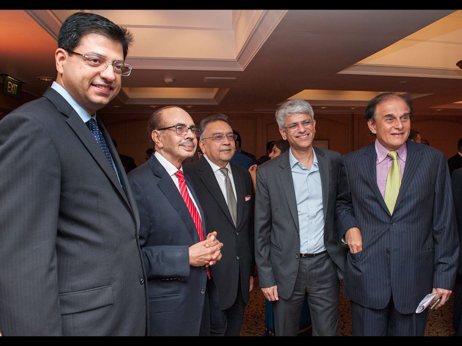 Noshir Kaka (Mckinsey India), Adi Godrej, Chirayu Amin (CMD, Alembic Pharmaceuticals), Bobby Parikh 