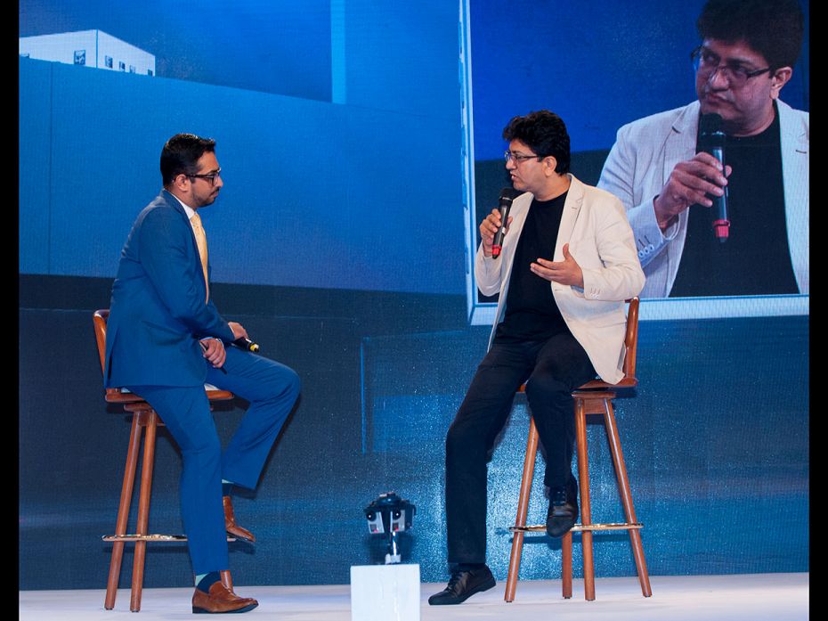 Advertising industry veteran Prasoon Joshi (right) offered his insights on the changing world of adv