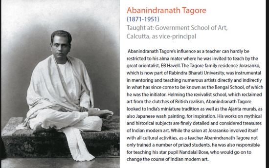 Abanindranath Tagore(1871-1951)Taught at: Government School of Art, Calcutta, as vice-principal 