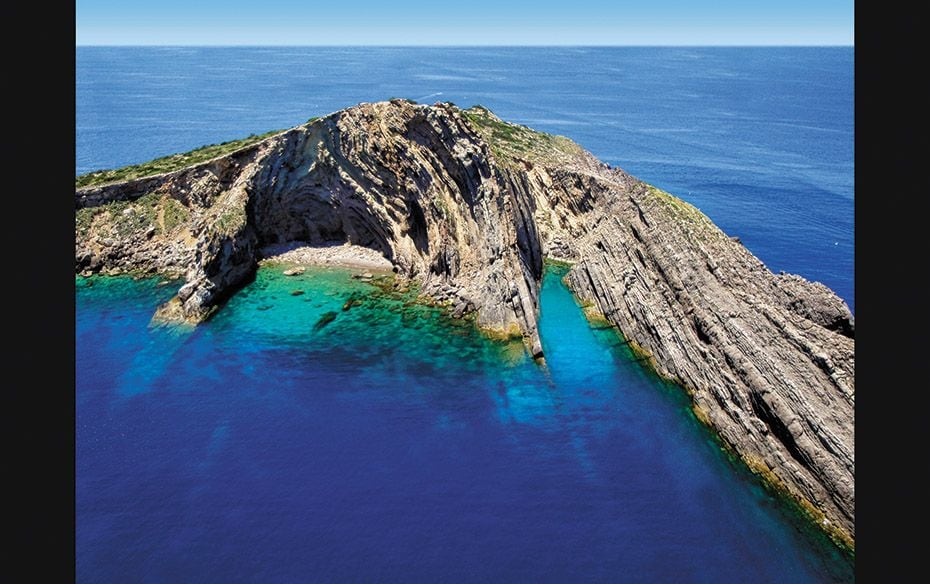 Isla Tagomago, SpainTagomago, in the Balearic Islands, is just 900 metres from Ibiza in Spain. So it