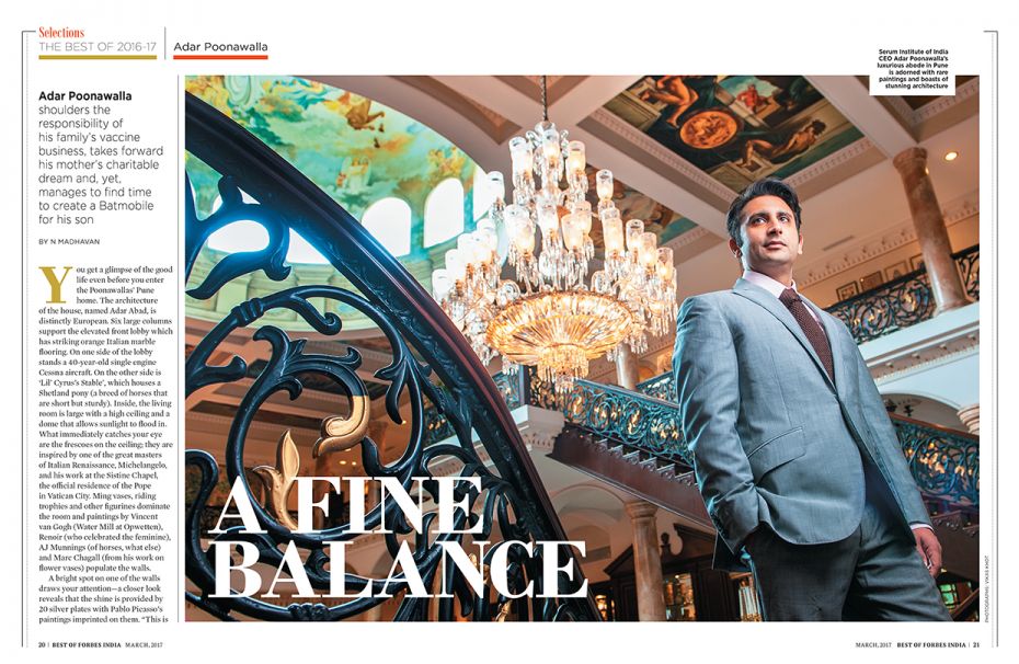 A fine balance: Read the full story here Serum Institute of India CEO Adar Poonawalla has expanded t