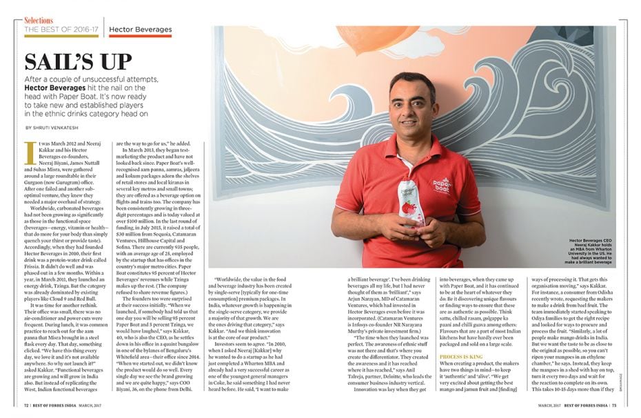 Sail's up: Read the full story here Hector Beverages CEO Neeraj Kakkar’s search for a bril