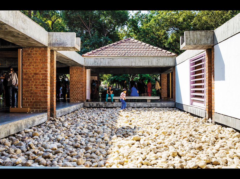 Gandhi Smarak Sangrahalaya Ahmedabad Designed by Charles Correa, the structure reflects th