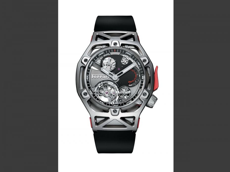 Hublot Techframe Ferrari Tourbillon Chronograph 6311 hublot.com Price: $127,000 onwardsUnd