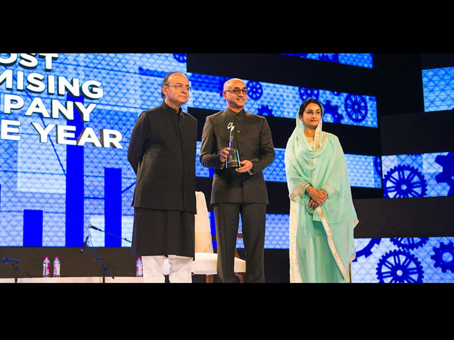 Category: Most Promising Company of the YearHarsimrat Kaur Badal  gives the award to Jaydev Gal