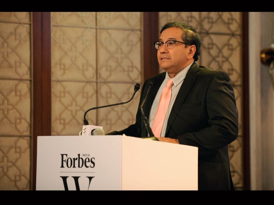 Sourav Majumdar, Editor, Forbes India welcomes the guests                                      