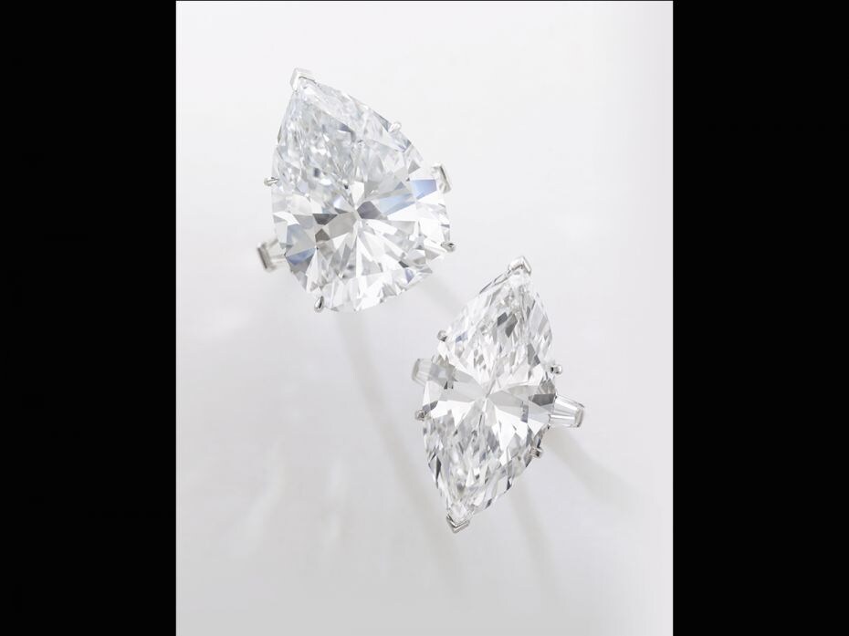 These spectacular diamond rings are by Harry Winston