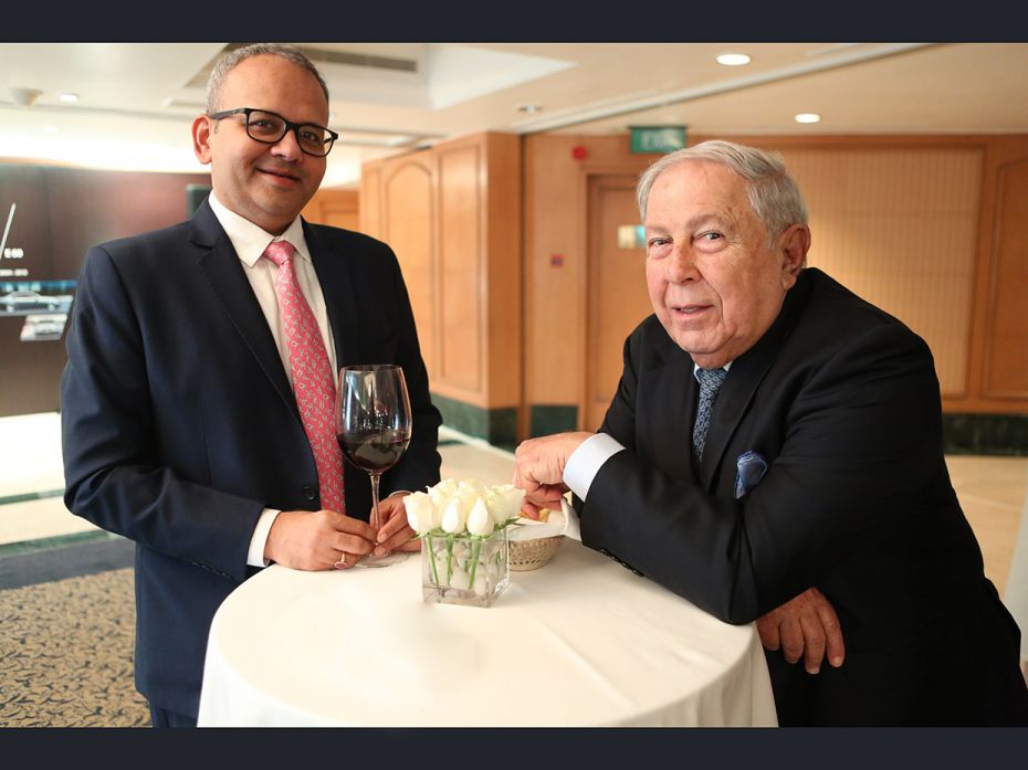 Ashish Gumashta, CEO, Julius Baer Wealth Advisors (India); with Y K Hamied, non-executive chairman, 