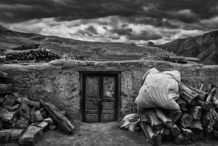 A mud house in Kibber Village,  It is situated in the Himalayas at the elevation of around 14,2