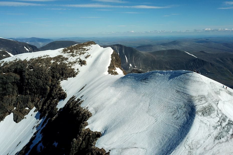 Sweden’s tallest peak lost its title last week because record heat melted away its tip, a glac