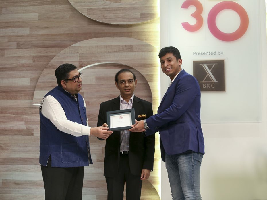 Vidit Aatrey accepts the felicitation for Meesho                        