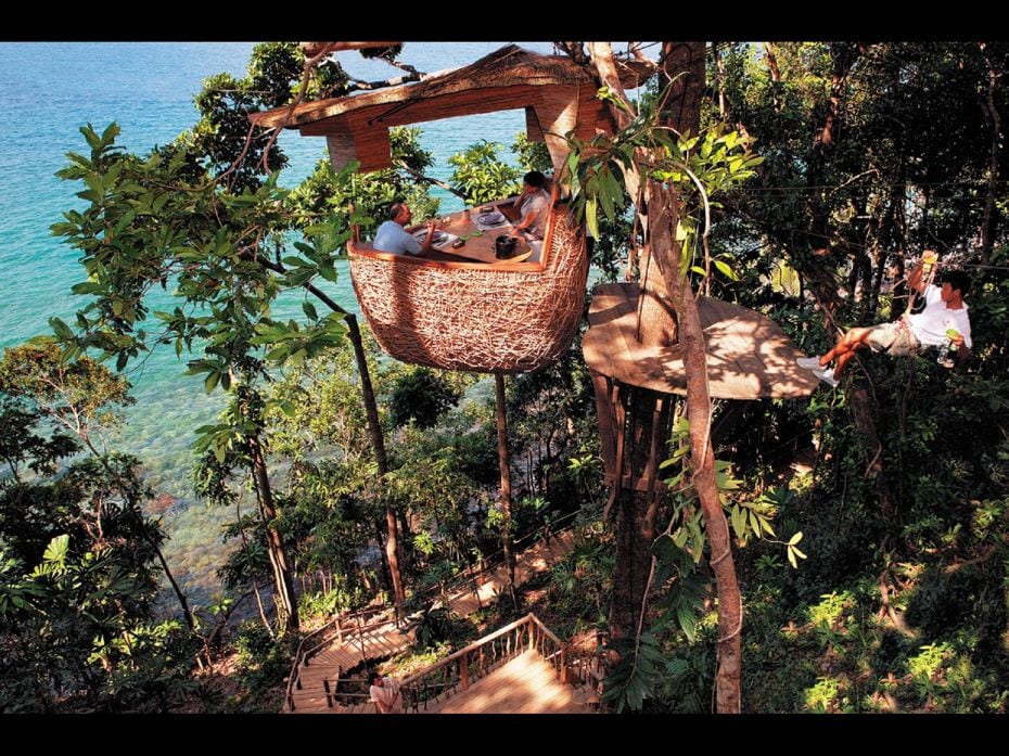 4. Treepod diningSoneva Kiri, Koh Kood, ThailandAt Soneva Kiri, guests can savour a meal while sitti