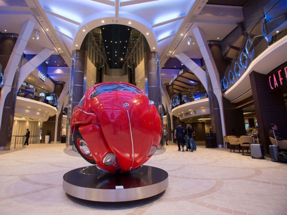 The Royal Promenade showcases the Beetle Sphere—a sculptural made of several Volkswagen Beetle