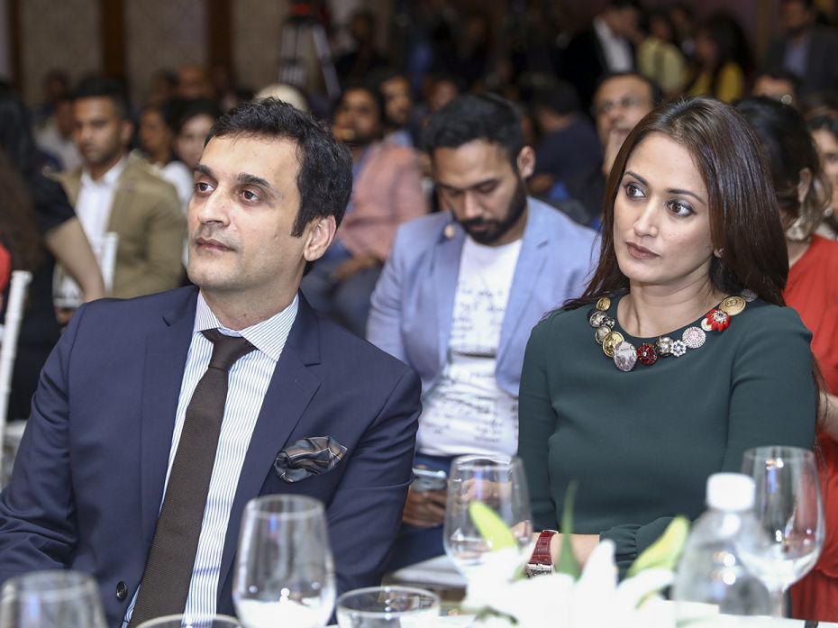 Vikas Oberoi, chairman and managing director of Oberoi Realty with wife Gayatri  https://www.fa