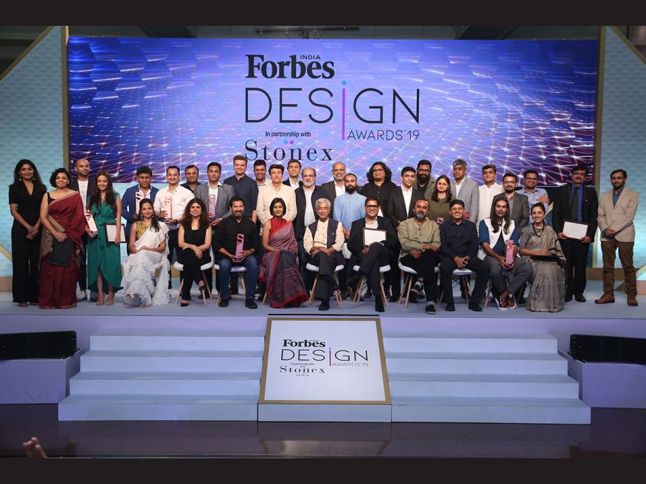 The Forbes India Editor, Brian Carvalho sharing the stage with Forbes India Design Awards jury membe