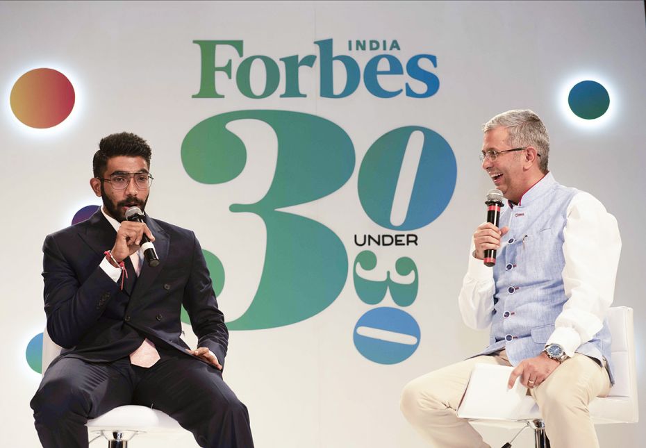 Indian cricketer and Forbes India 30U30 alumnus Jasprit Bumrah, in conversation with Gaurav Kalra