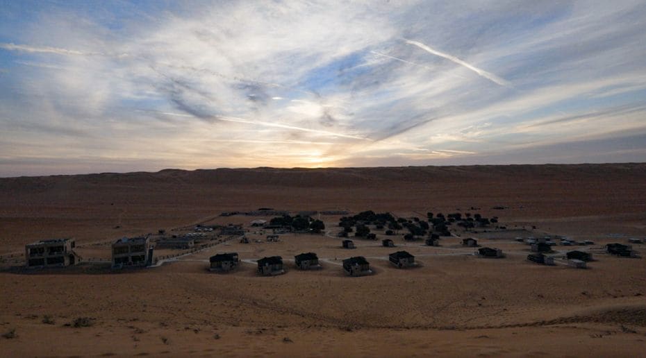 Sunrise at the 1000 nights camp.