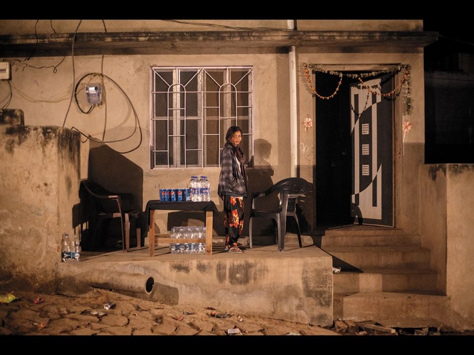 Divyanshi Kanwar Age: 14A class 9 student, she sells water and Pepsi, for ₹50 each, outside one of