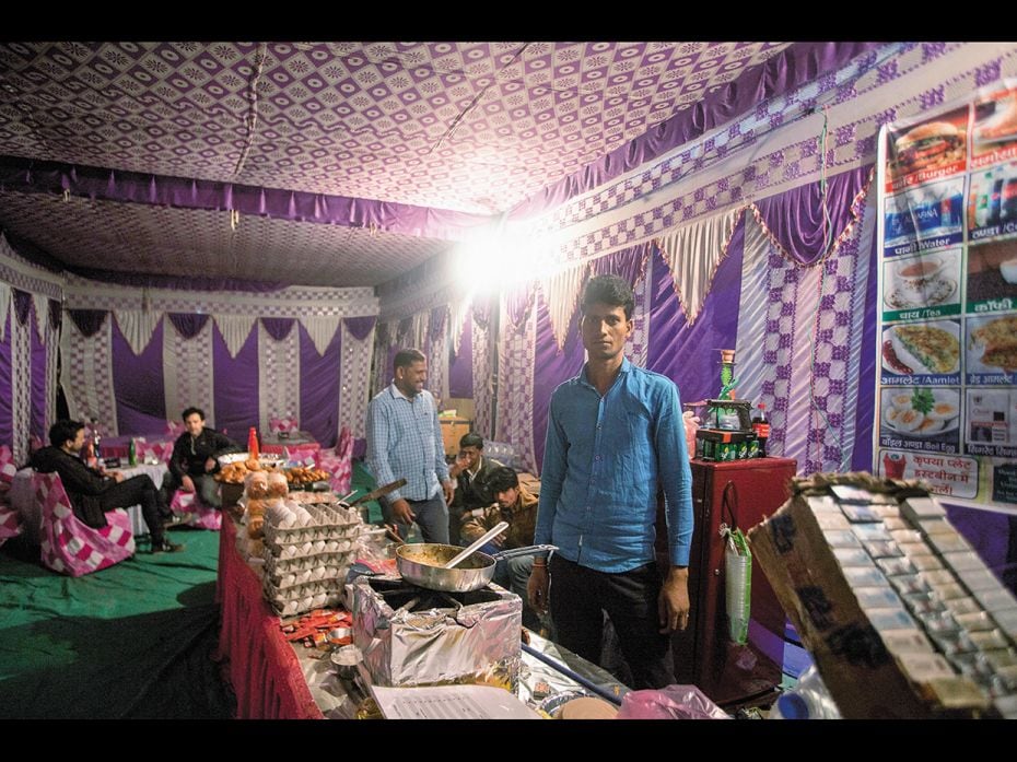 Raju ChauhanAge: 20Chauhan’s stall, Bikaner Food Stall, which is outside the official festival