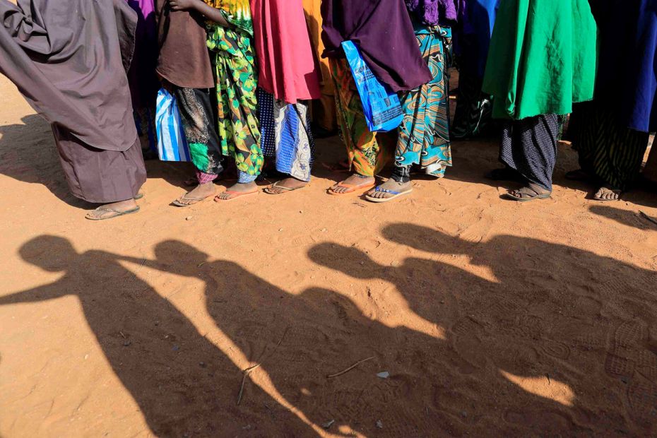 A Somali ‘internally displaced people’ camp in Dollow, Somalia. Around 1.1 billion peopl