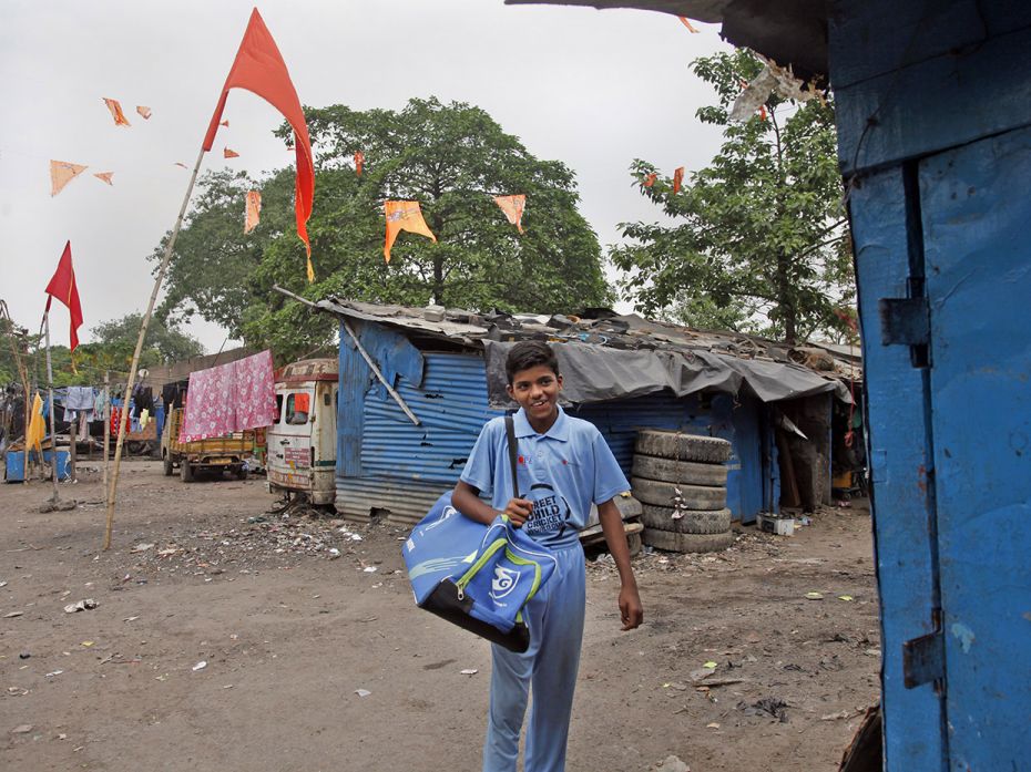 Ayushman Chowdhury (14), also part of the India North team, poses for a portrait before practice at 