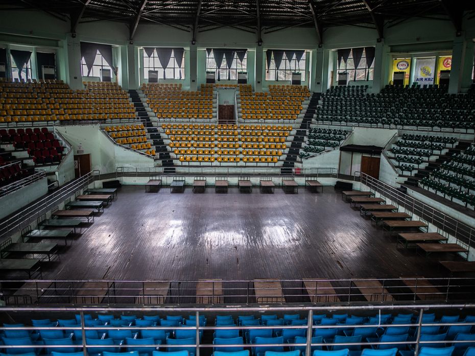 YANGON, MYANMAR: A general view of the inside of the government quarantine facilitiy prepared for My