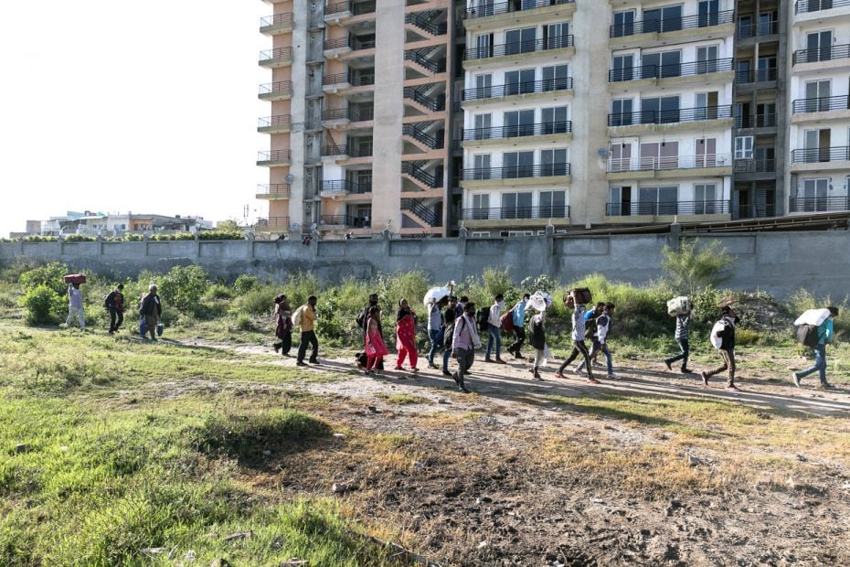 Like illegal migrants who cross borders elsewhere in the world, people heading out to their villages