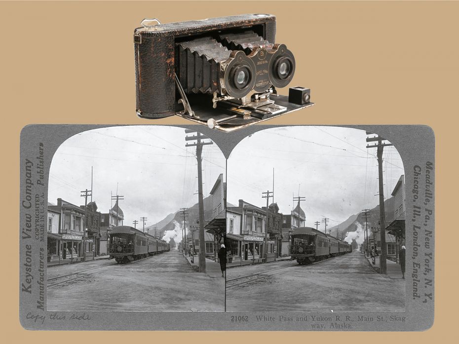 STEREO KODAK Model 1  | 1917-1925  This folding camera created stereographs (3D pictures) 