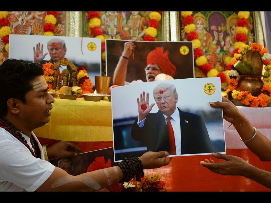 Hindu priests performed rituals during prayers organised by Hindu Sena, a far-right Hindu group,&nbs