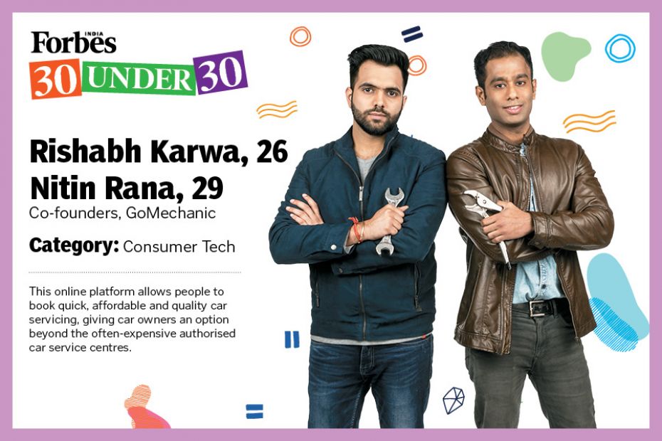 Rishabh Karwa, Nitin RanaCo-founders, GoMechanic
Click to view the full list