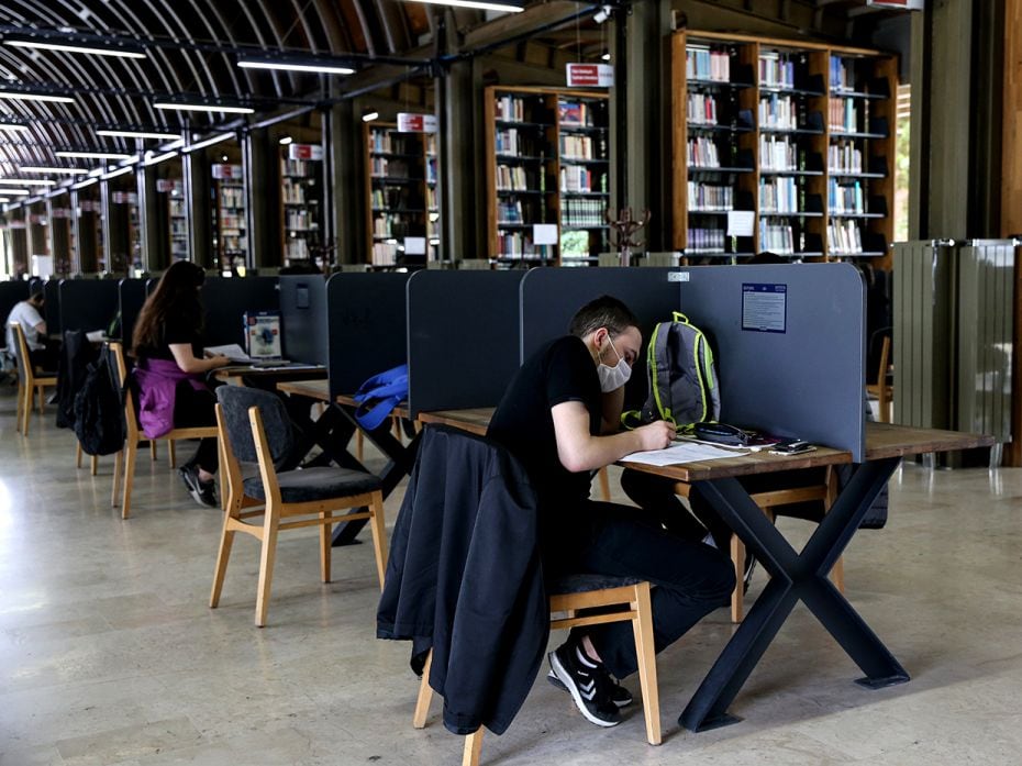 ISTANBUL, TURKEY - JUNE 2: Students return to the Merkezefendi City Library in Istanbul