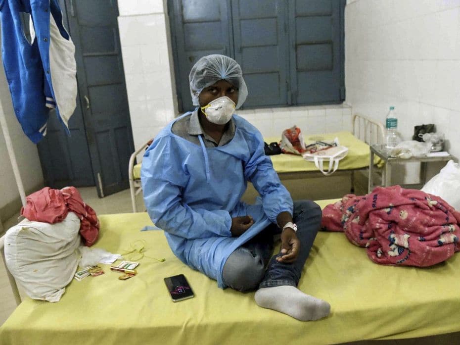 PATNA, March 14: A suspected coronavirus patient in the isolation ward at Patna Medical College and 