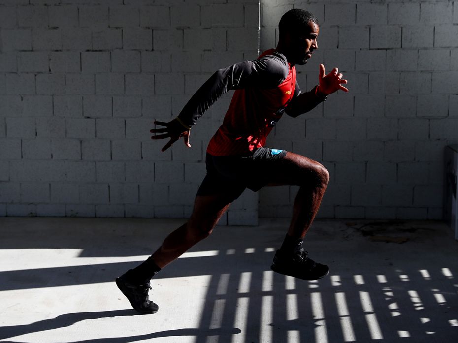 Aussie Rules player Touk Miller trains in isolation at his home in Gold Coast, Australia. Some state